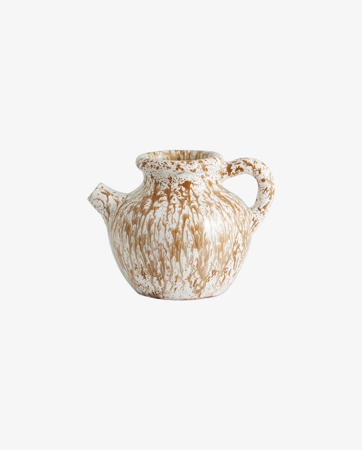Samos vase, glasert - brun/hvit