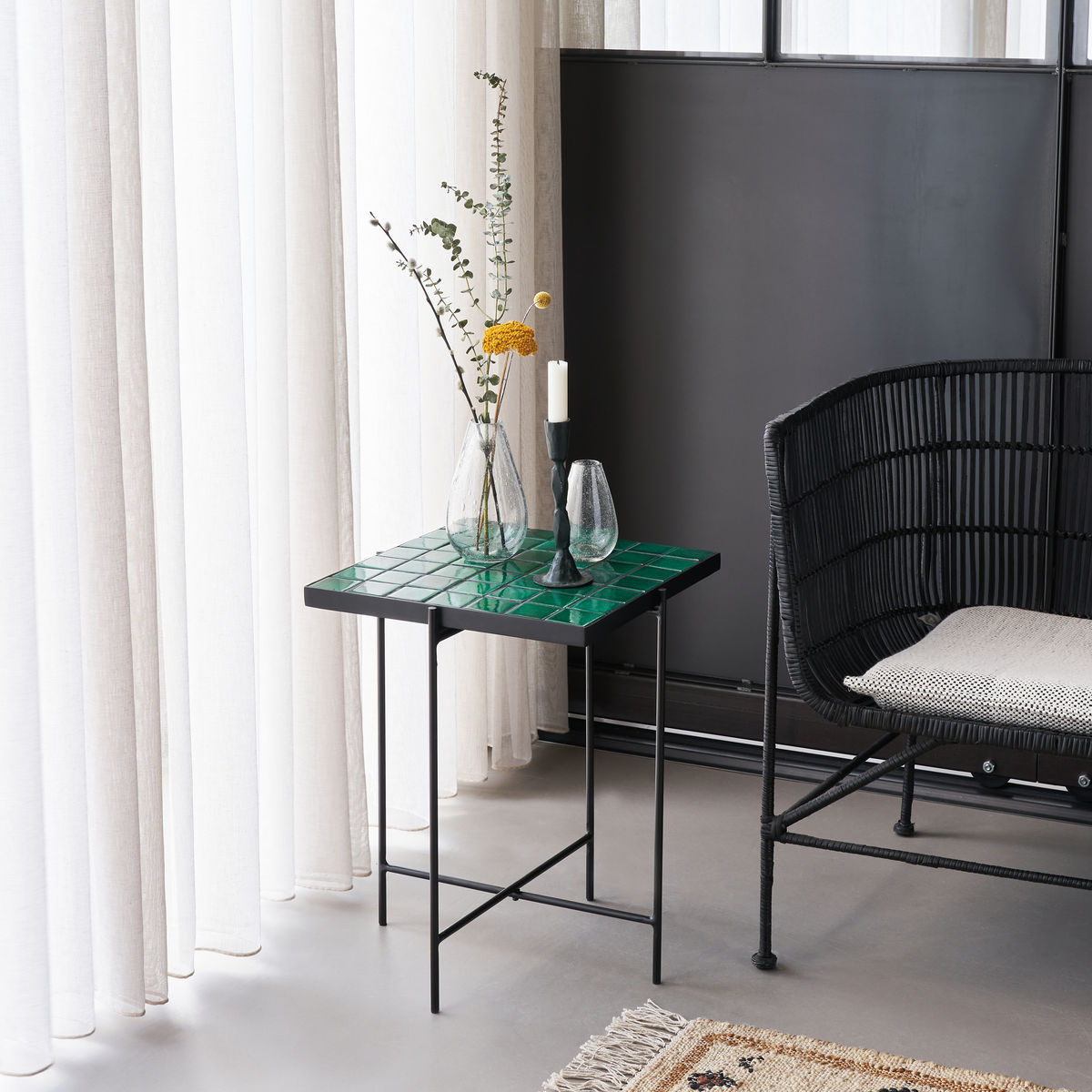 Huslege sidebord, kuna, grønn