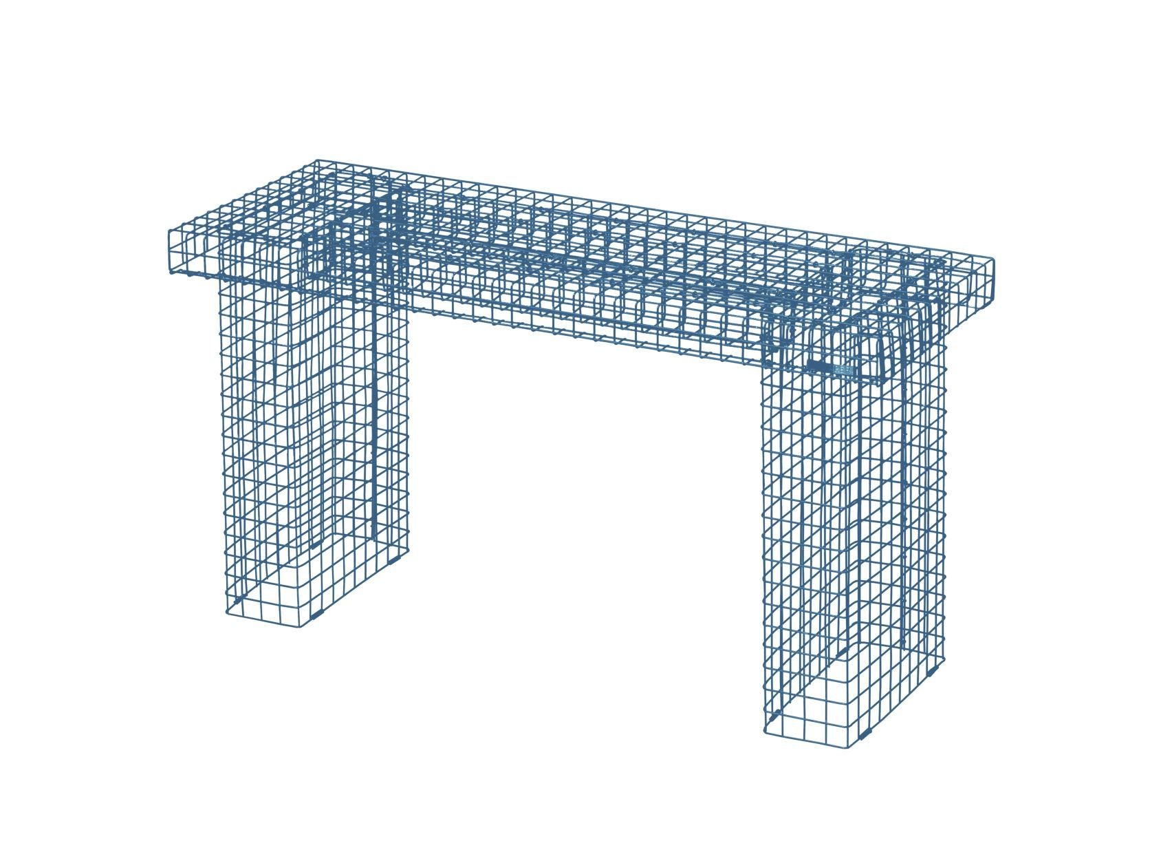 Kalager Design Wire Bench, Pastell Blue