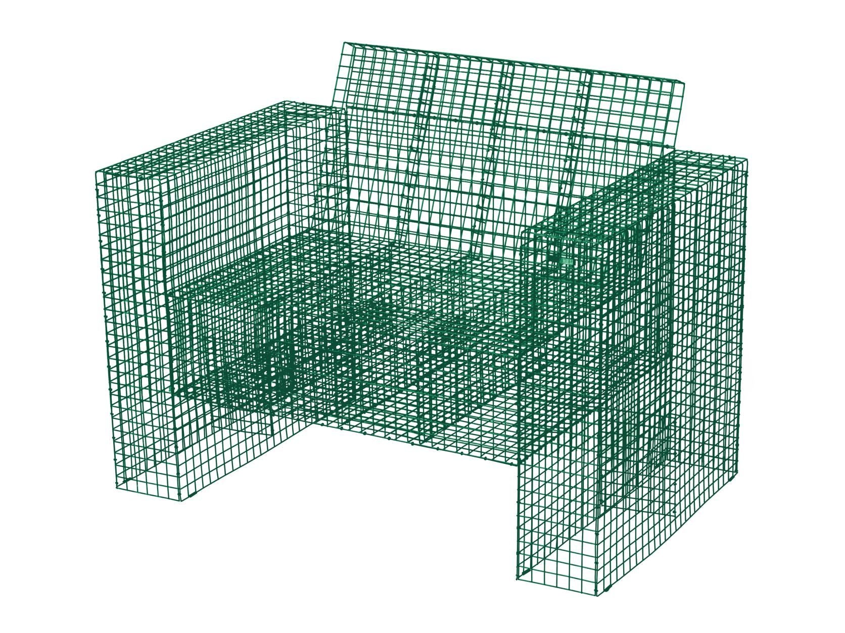 Kalager Design Wire Loungchair, signalgrønn