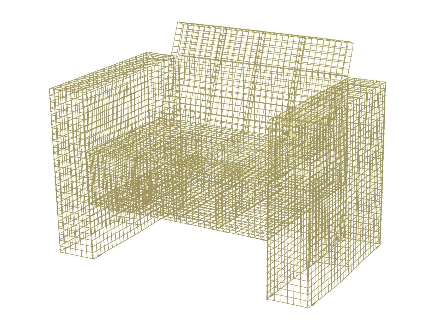 Kalager Design Wire Loungchair, grønn beige