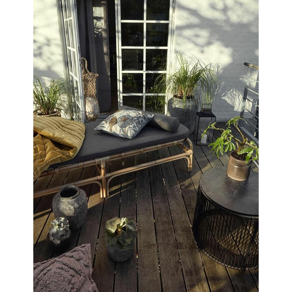 Nordal Bali Daybed på Rattan med pute - L203 cm - Natur/Gray