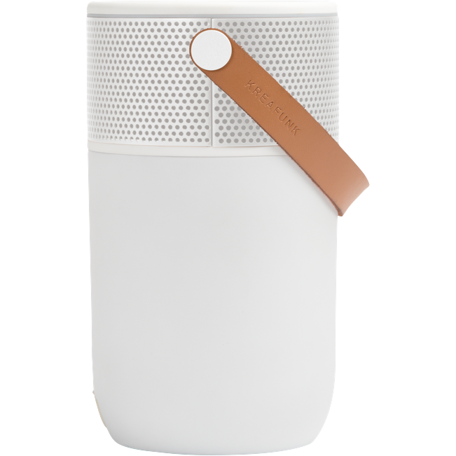 KreaFunk - aGlow Bluetooth-høyttaler - Hvit/Hvit Grill