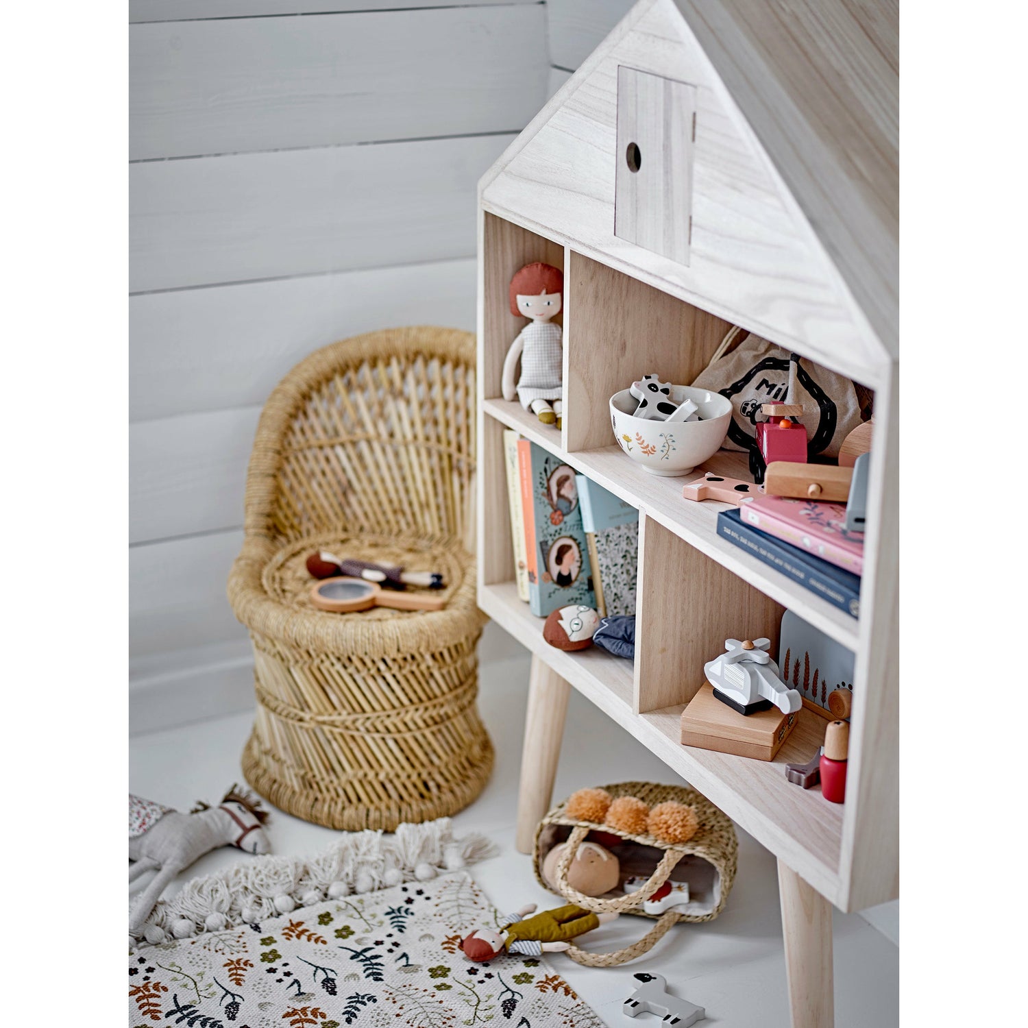 Webster Doll, Brun, Bomuld - L9xH23xW4 cm, Set of 4 - BLOOMINGVILLE MINI - DesignGaragen.dk