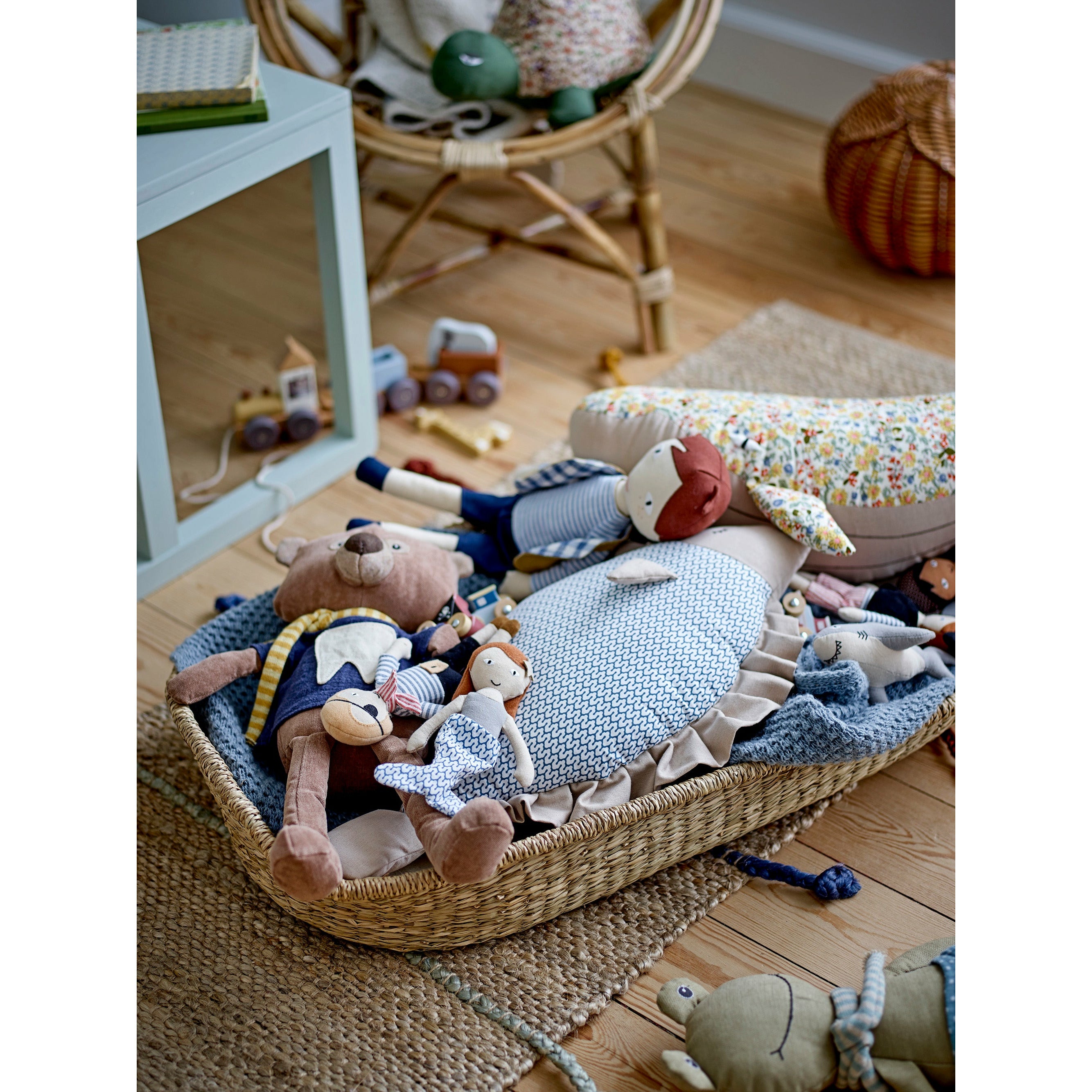 Kate & Jonah Doll, Blå, Bomuld - L10xH20xW3 cm, Set of 3 - BLOOMINGVILLE MINI - DesignGaragen.dk