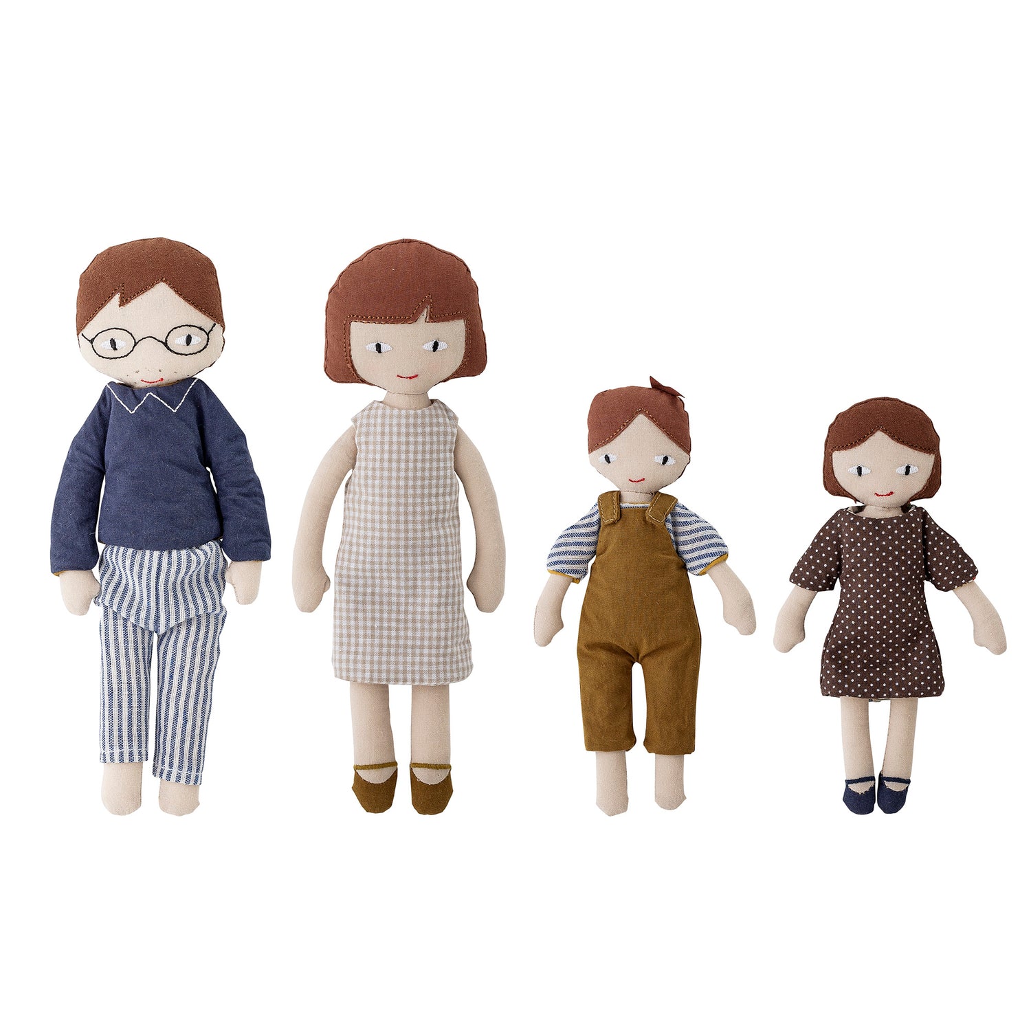 Webster Doll, Brun, Bomuld - L9xH23xW4 cm, Set of 4 - BLOOMINGVILLE MINI - DesignGaragen.dk