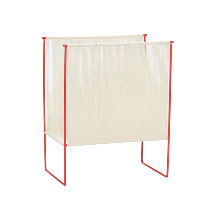 String Magazine Holder Red/White - 43x25xh50cm