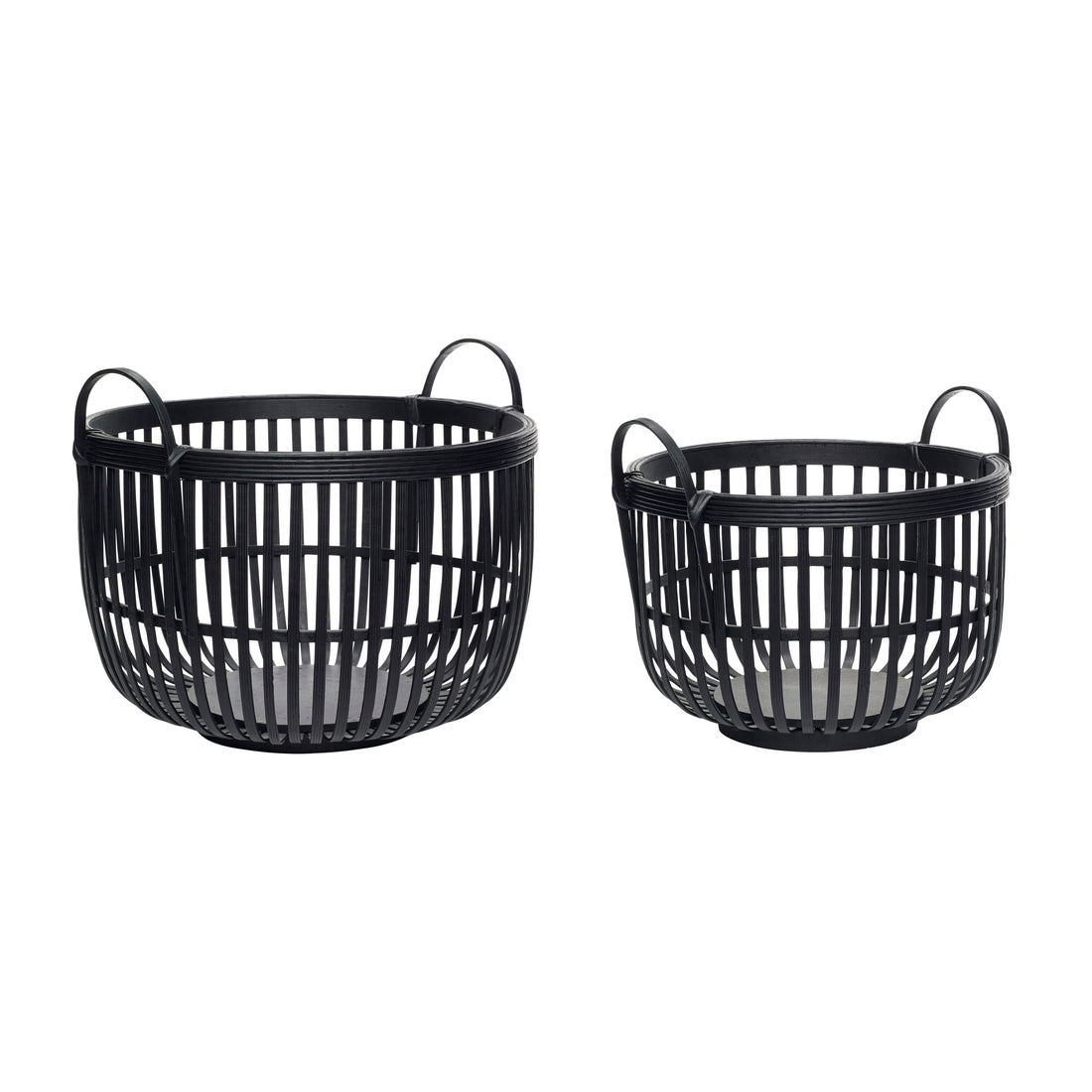 Alchemy Basket Black (sett med 2) - ø30xh21, ø37xh26cm