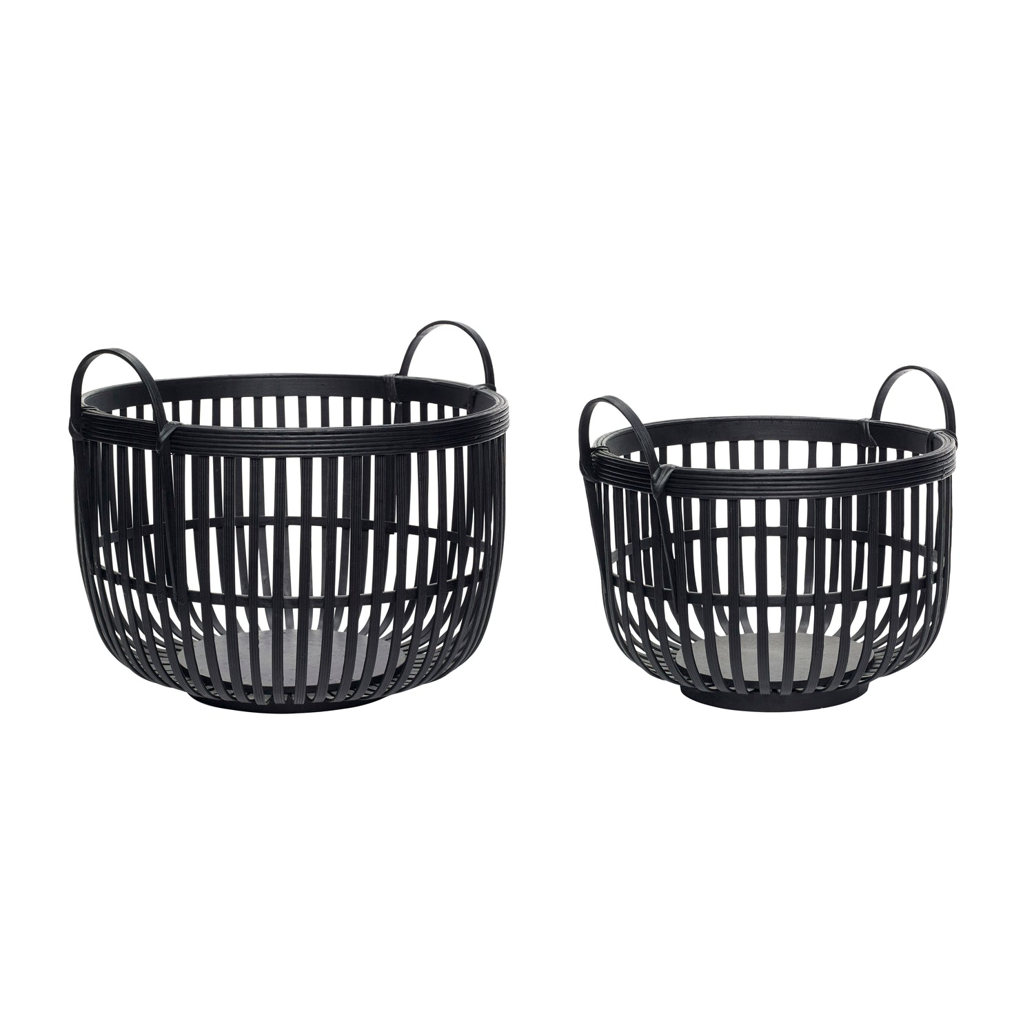 Alchemy Basket Black (sett med 2) - ø30xh21, ø37xh26cm