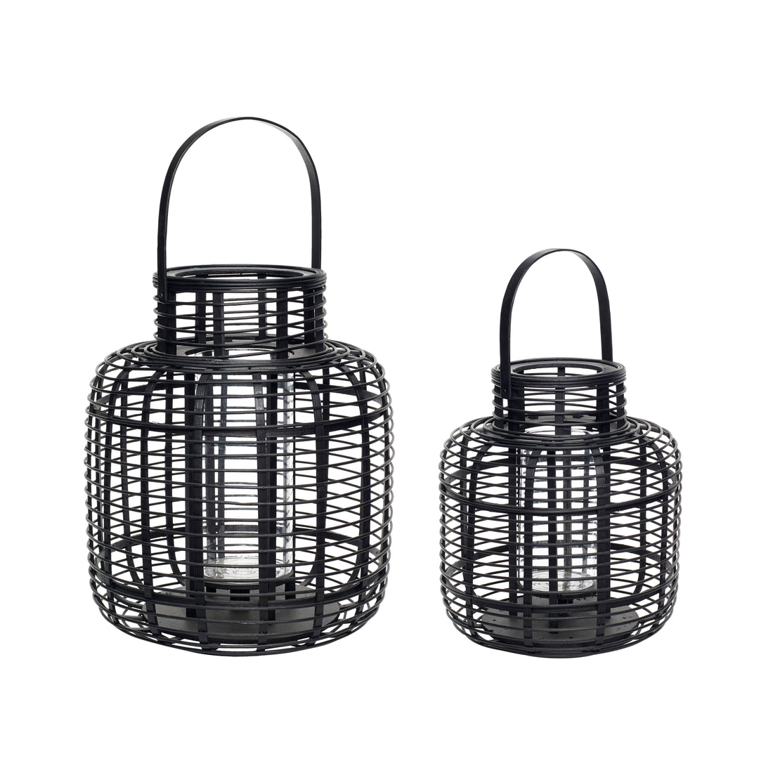 Hübsch Reservoir Lanterns Black (sett med 2)