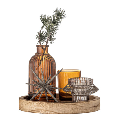Bloomingville Sanga Tray m/furu skjebne, gull, glass