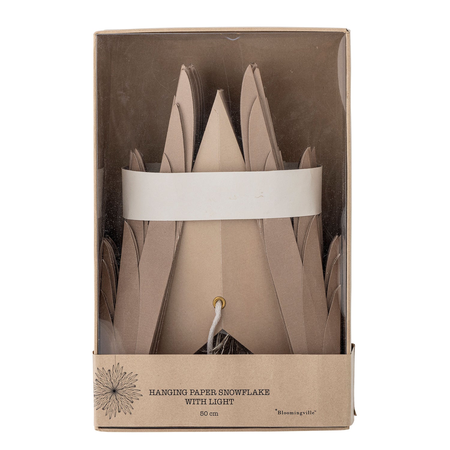 Bloomingville Elijas stjerne m/lys, brun, FSC® -blanding, papir