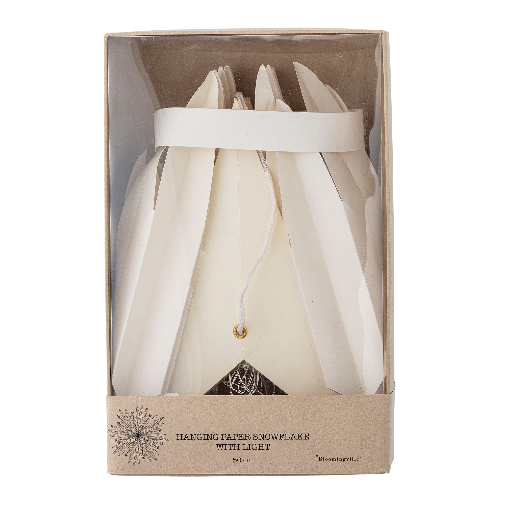 Bloomingville Elijas stjerne m/lett, hvitt, FSC® -blanding, papir