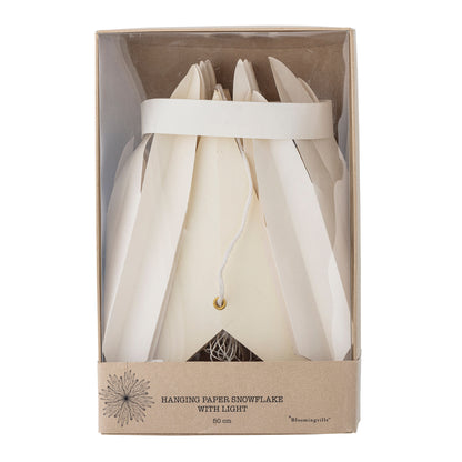 Bloomingville Elijas stjerne m/lett, hvitt, FSC® -blanding, papir