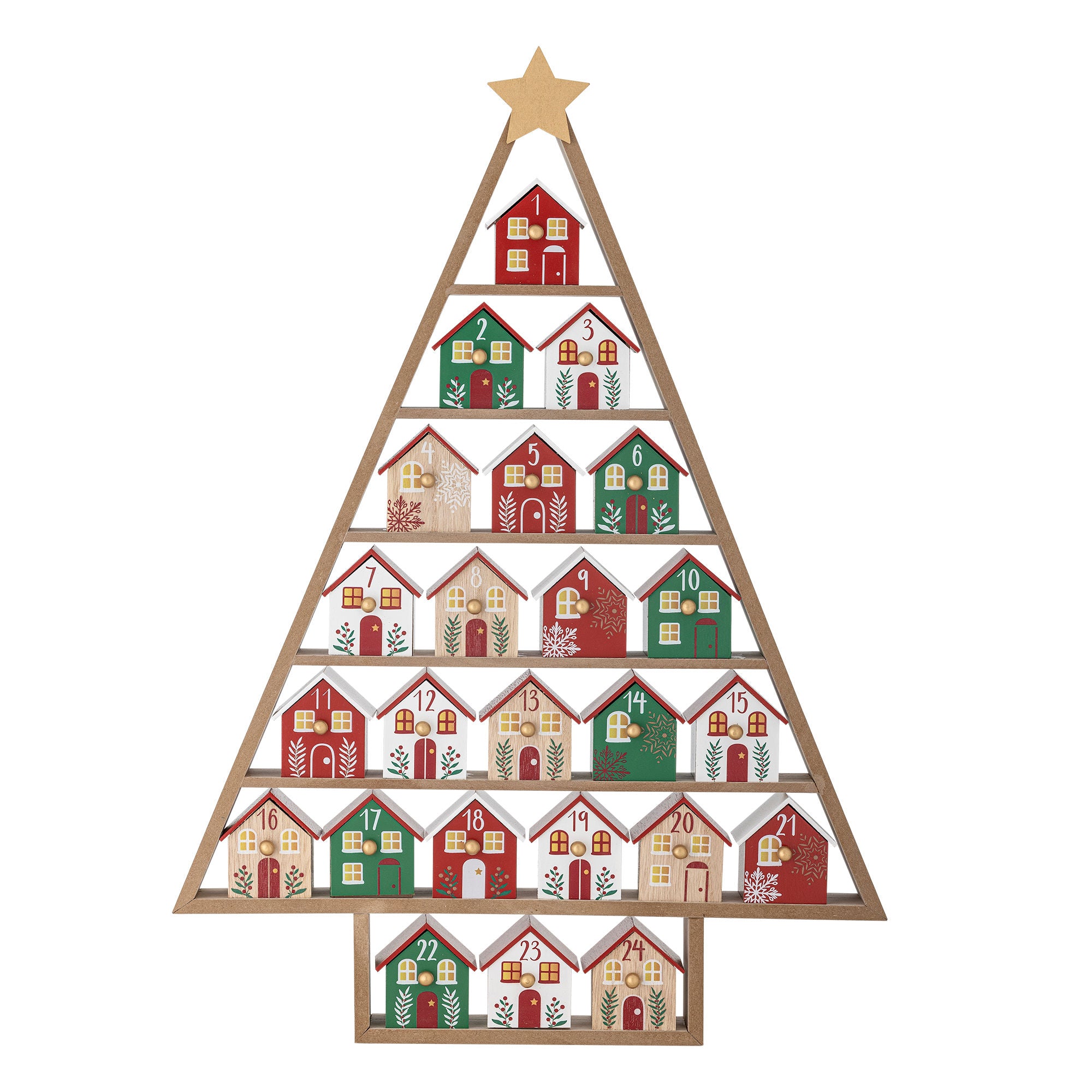 Bloomingville Calvin Calendar, Red, MDF