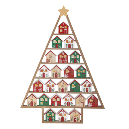 Bloomingville Calvin Calendar, Red, MDF