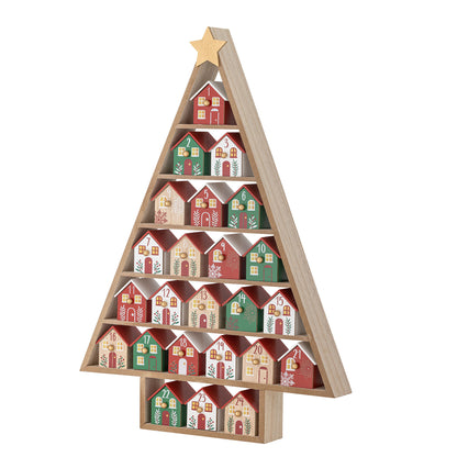 Bloomingville Calvin Calendar, Red, MDF