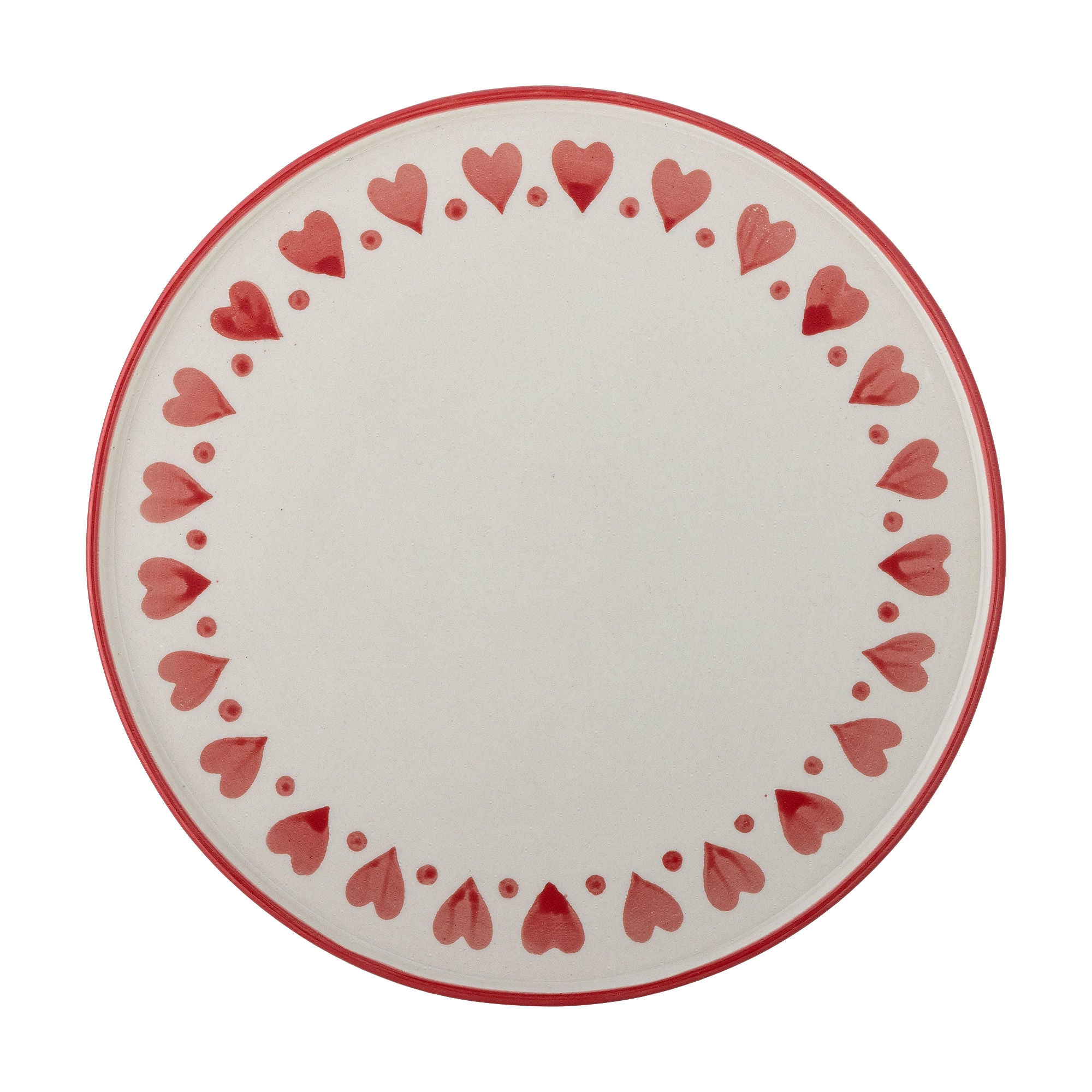 Bloomingville Jolly Cake Dish, Red, Stoneware