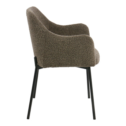 Melilla spisebordstol - Spisebordstol, Bouclé, Brown, Black Ben HN1064