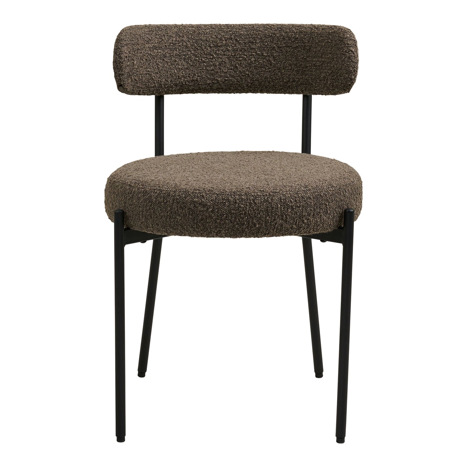 Badalona spisebordstol - Spisebordstol, Bouclé, Brown, Black Legs HN1064