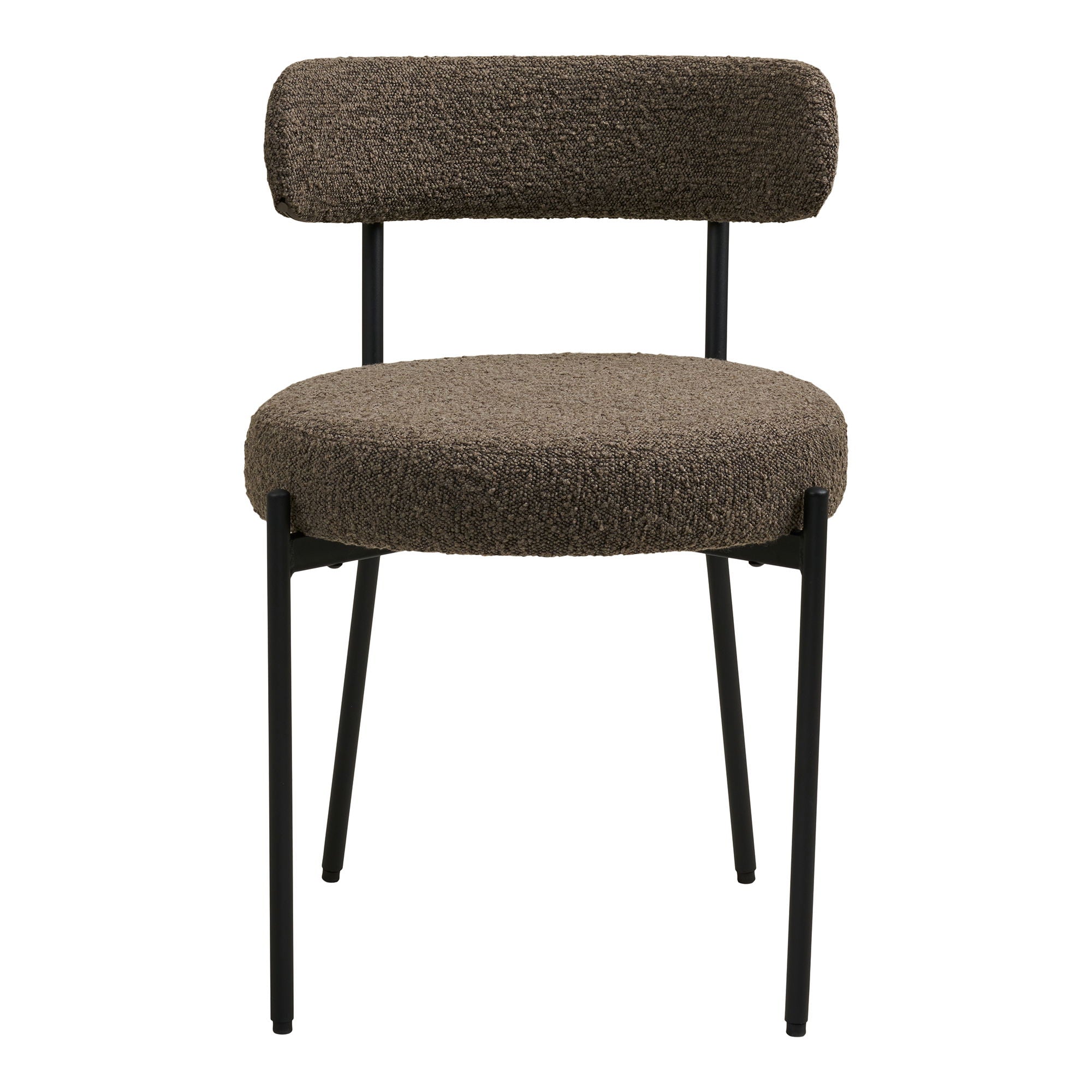 Badalona spisebordstol - Spisebordstol, Bouclé, Brown, Black Legs HN1064