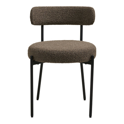 Badalona spisebordstol - Spisebordstol, Bouclé, Brown, Black Legs HN1064