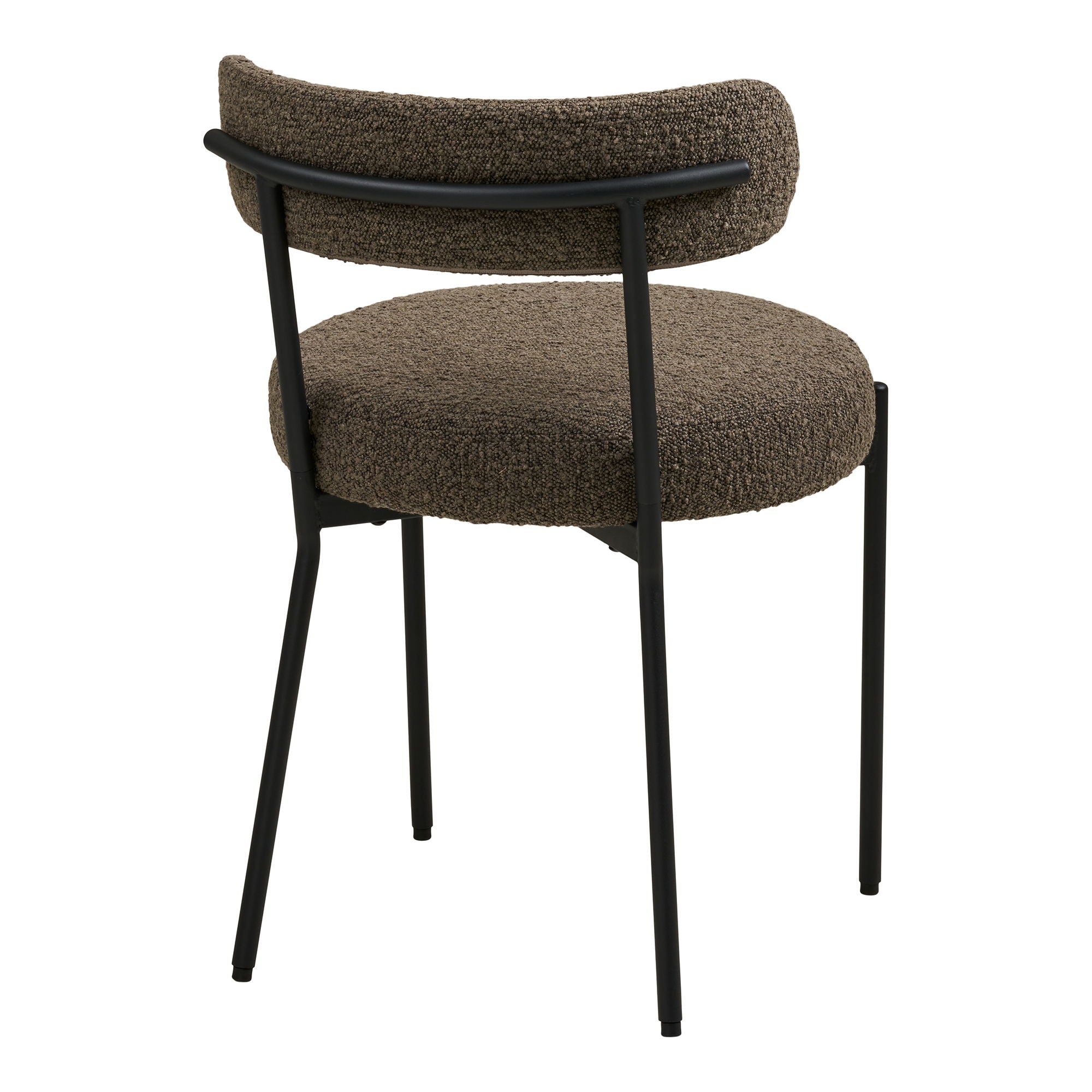 Badalona spisebordstol - Spisebordstol, Bouclé, Brown, Black Legs HN1064