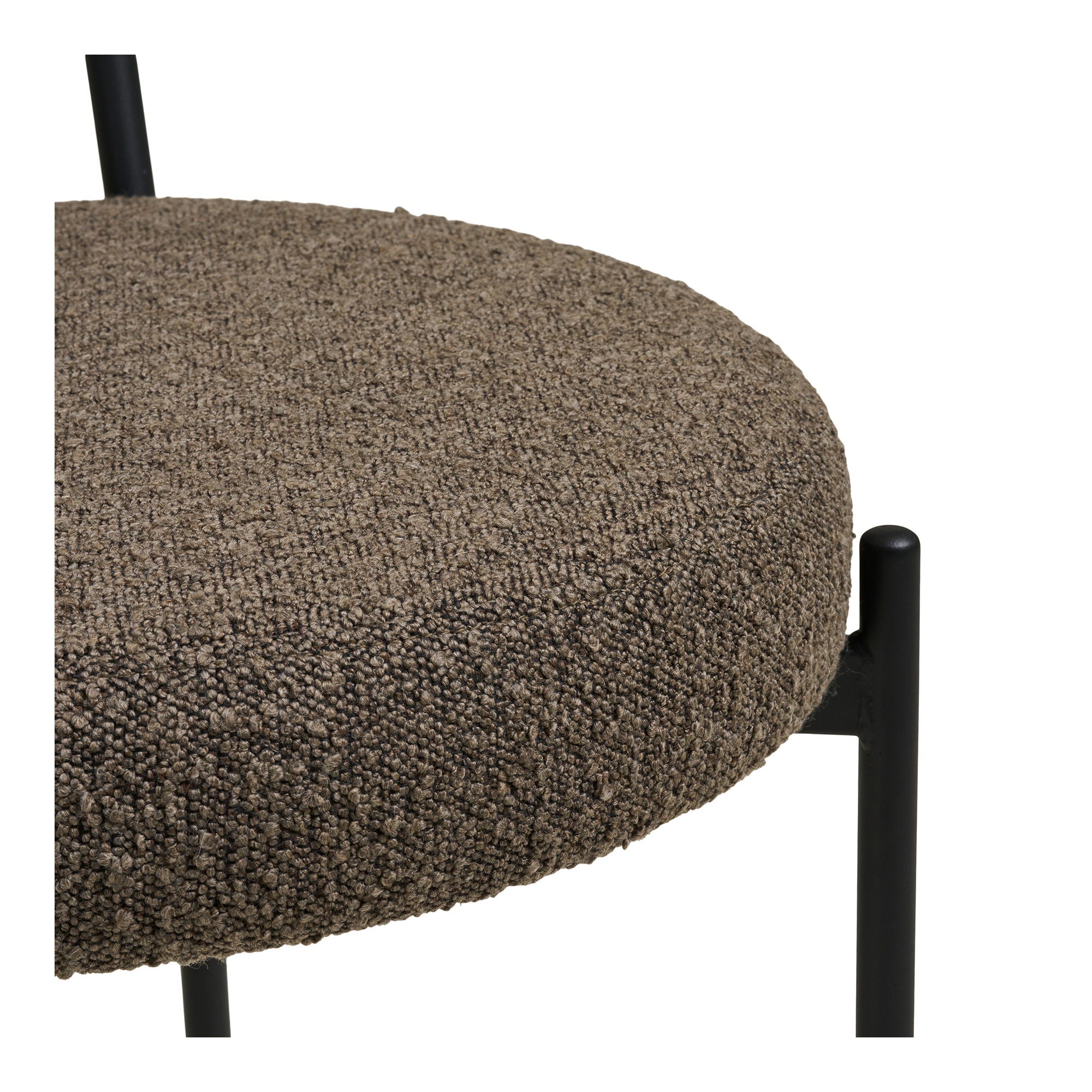 Badalona spisebordstol - Spisebordstol, Bouclé, Brown, Black Legs HN1064