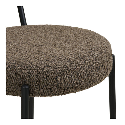 Badalona Counter Chair - Counter Chair, Bouklé, Brown, Black Legs HN1064
