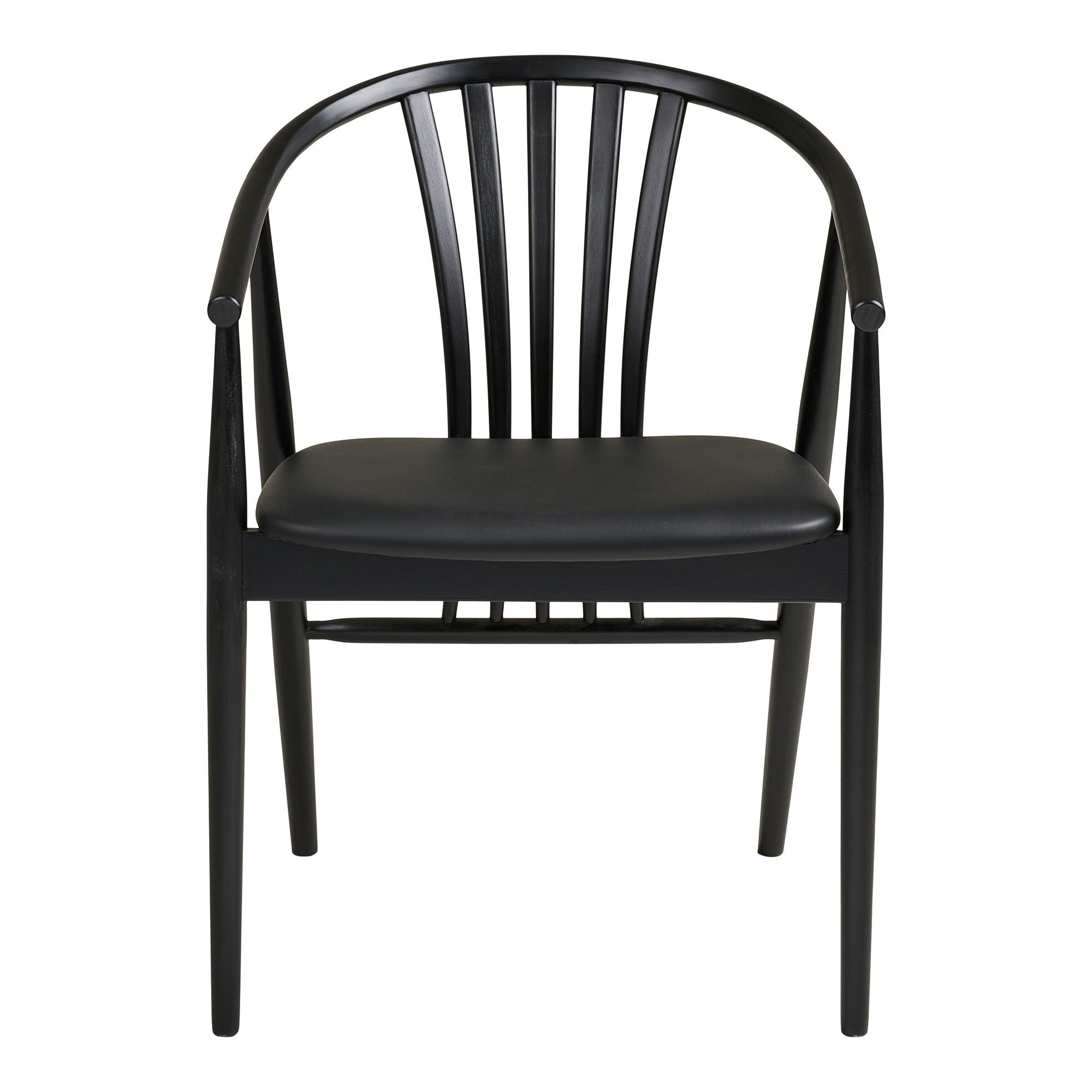 Agustin spisebordstol - Spisebordstol, Beech Wood with PU Seat, Black HN1219