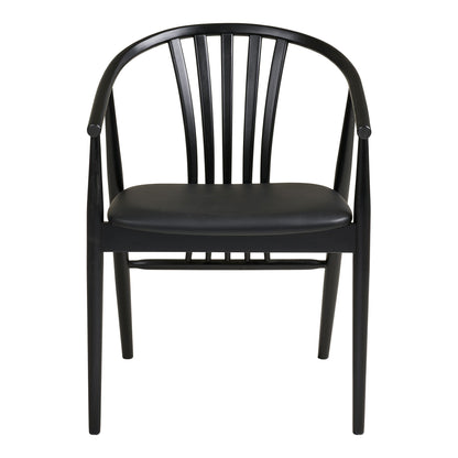 Agustin spisebordstol - Spisebordstol, Beech Wood with PU Seat, Black HN1219