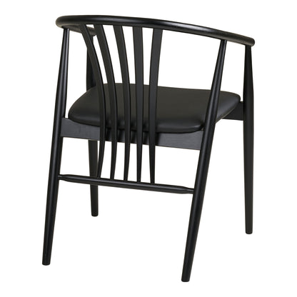 Agustin spisebordstol - Spisebordstol, Beech Wood with PU Seat, Black HN1219