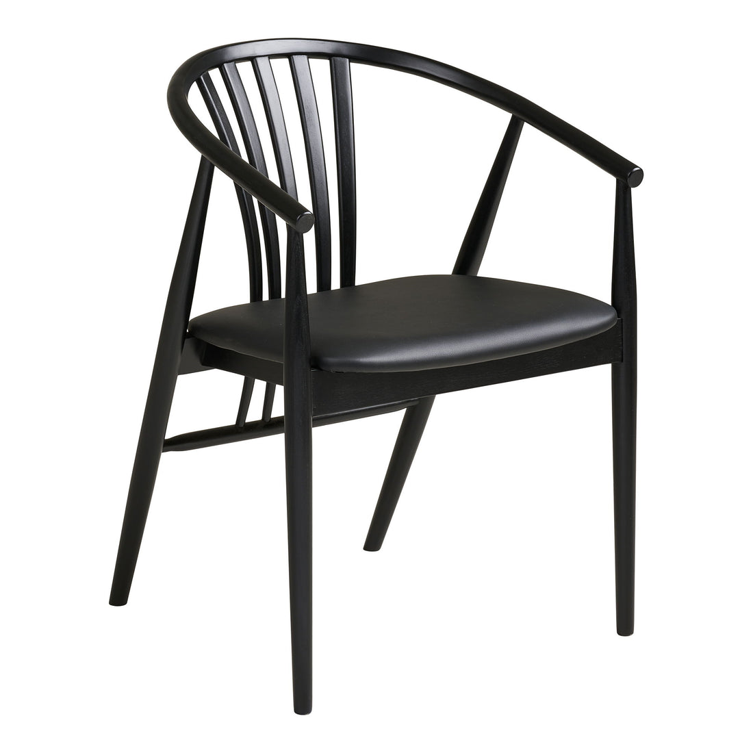 Agustin spisebordstol - Spisebordstol, Beech Wood with PU Seat, Black HN1219