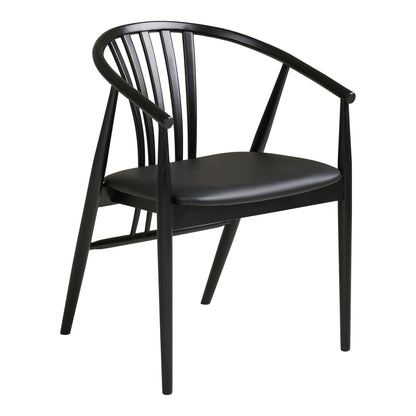 Agustin spisebordstol - Spisebordstol, Beech Wood with PU Seat, Black HN1219