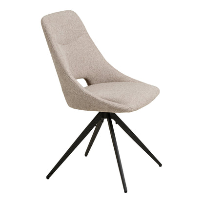 Dokka spisebordstol - Spisebordstol med svingbar fot, sand, svarte ben HN1088