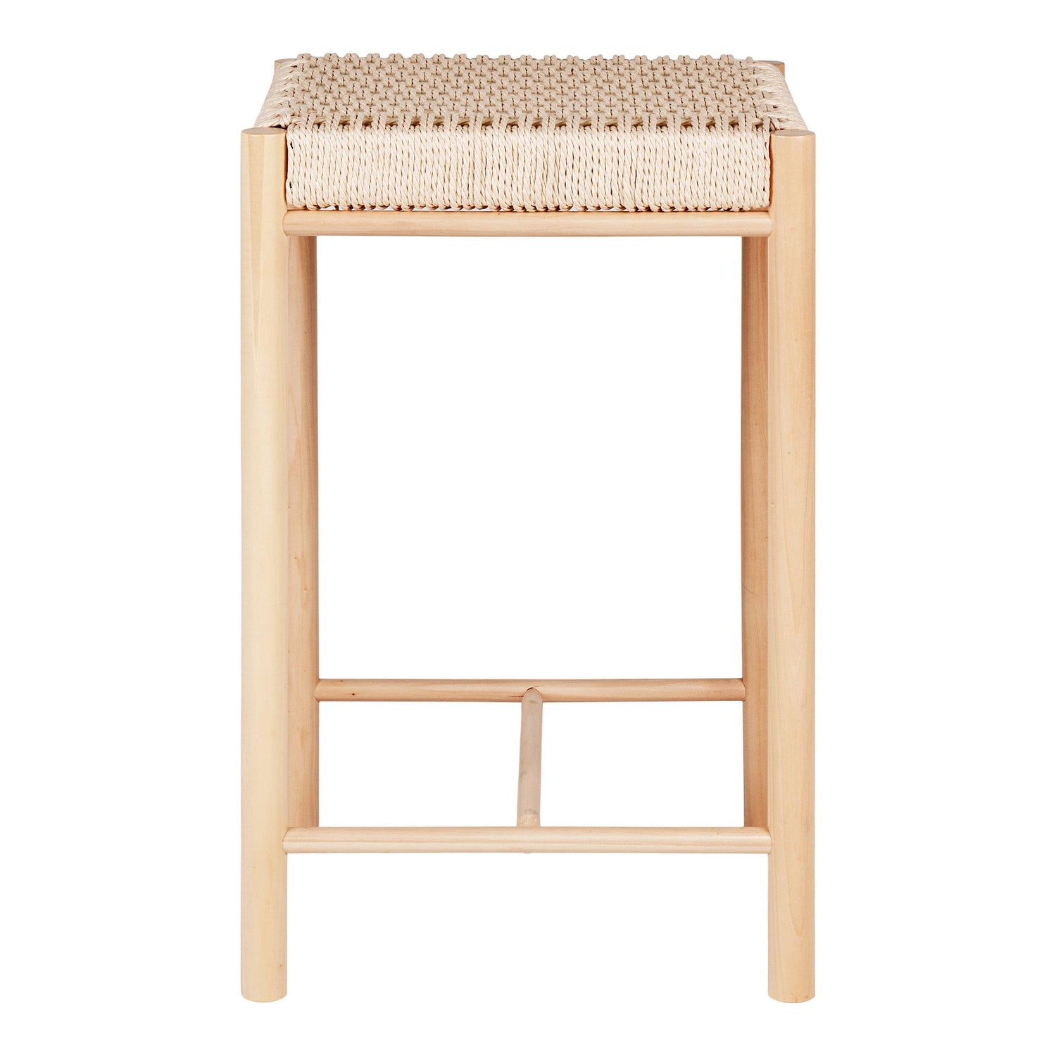 Abano Counter Chair - Counter Chair in Poplar with Natural Braid Seat, Nature