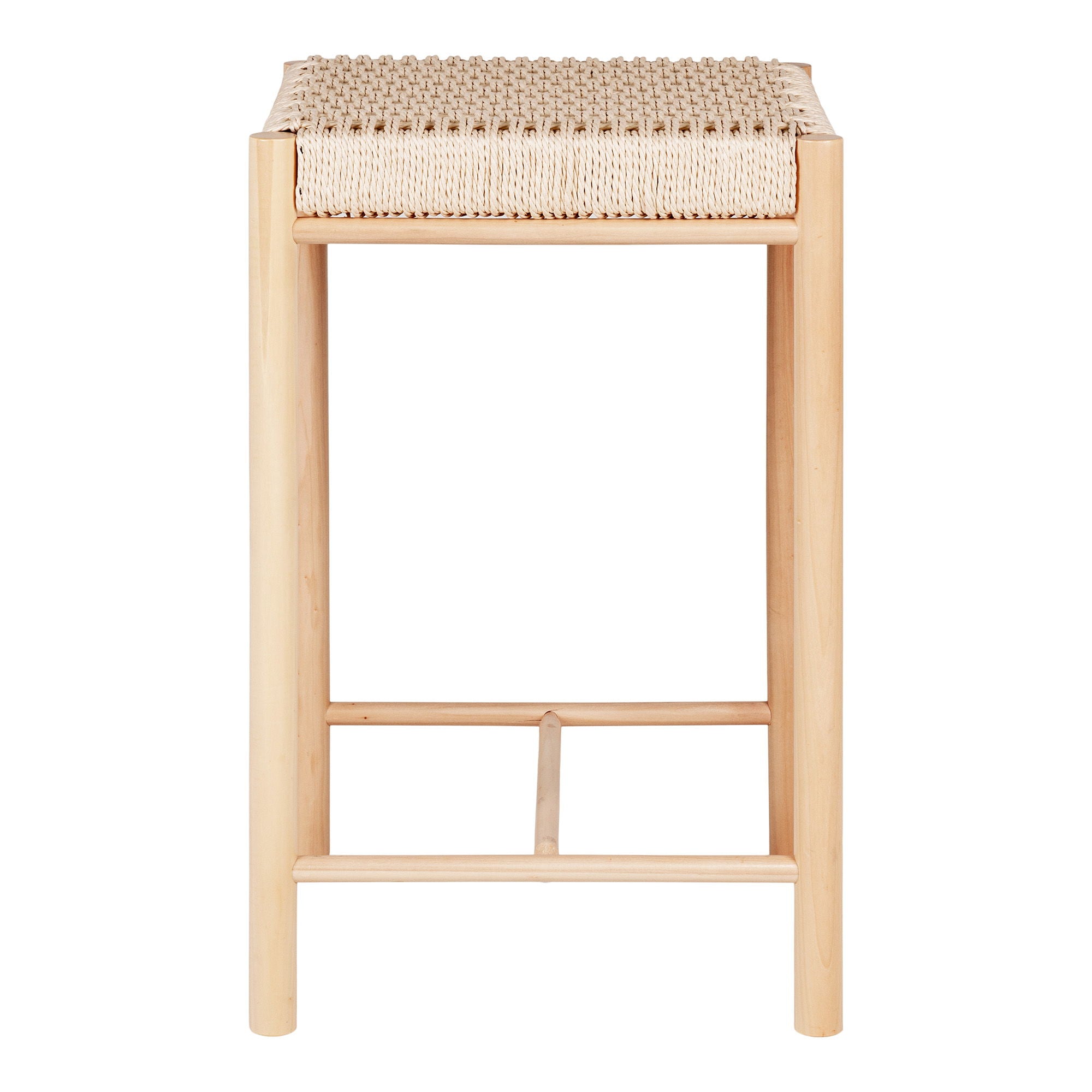 Abano Counter Chair - Counter Chair in Poplar with Natural Braid Seat, Nature