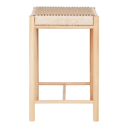 Abano Counter Chair - Counter Chair in Poplar with Natural Braid Seat, Nature