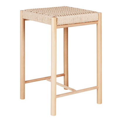 Abano Counter Chair - Counter Chair in Poplar with Natural Braid Seat, Nature