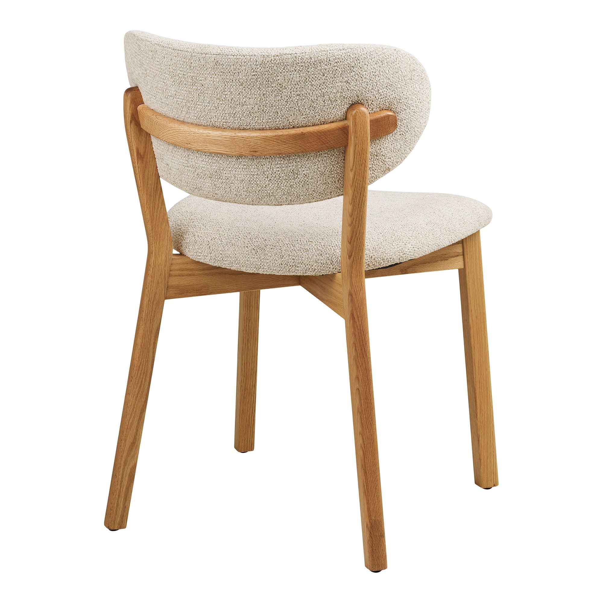 Dunkirk spisebordstol - spisebordstol, eik med stoffsete, beige hn1318