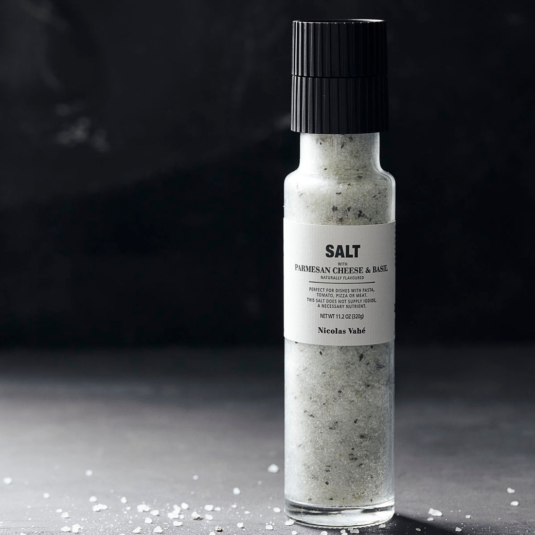 Salt, parmesan og basilikum