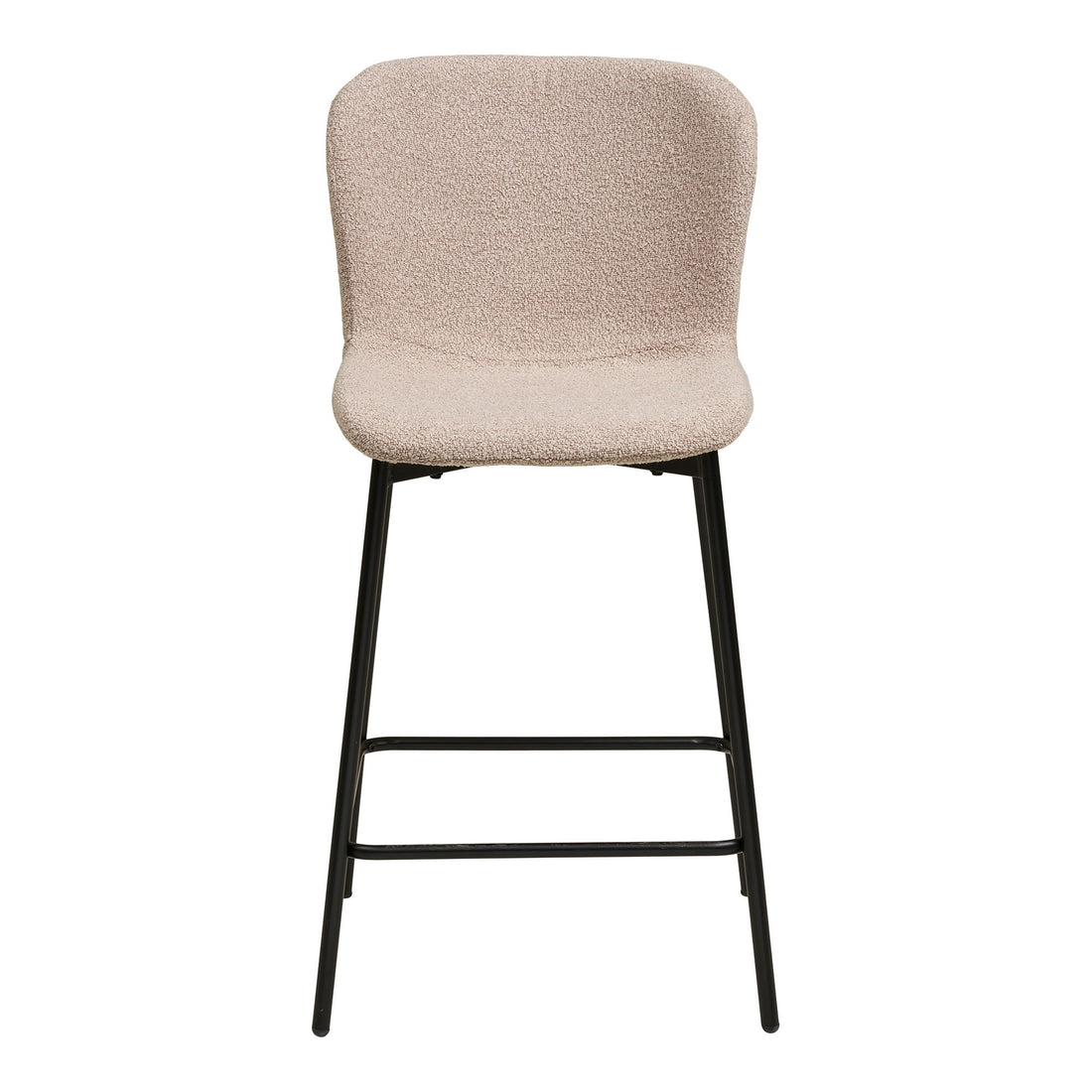 Maceda Counter Chair - Counter Chair, Bouklé, Beige, Black Legs HN1239