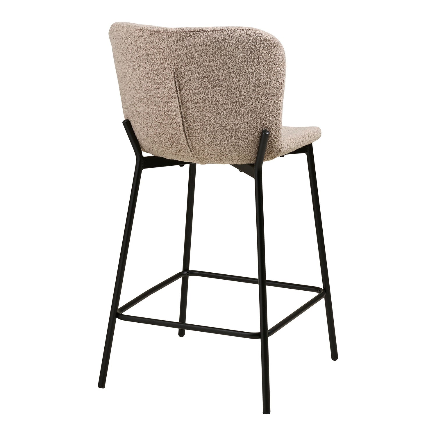 Maceda Counter Chair - Counter Chair, Bouklé, Beige, Black Legs HN1239
