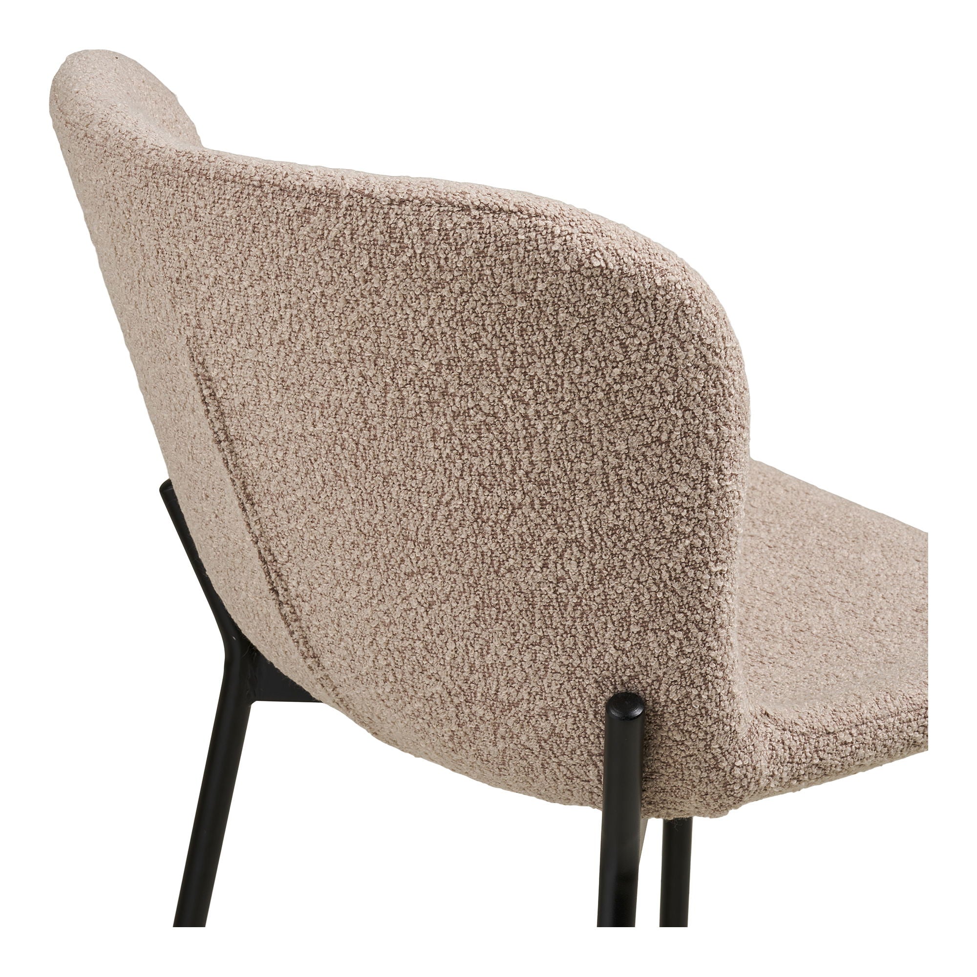 Maceda Counter Chair - Counter Chair, Bouklé, Beige, Black Legs HN1239