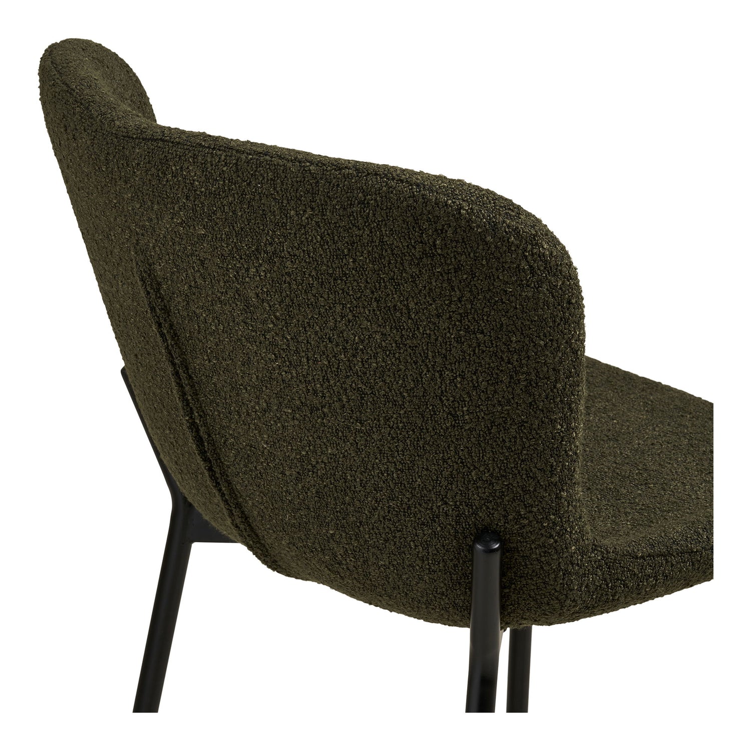Maceda Counter Chair - Counter Chair, Bouklé, Green, Black Legs HN1241