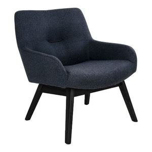 London Lounge Chair - Lounge Chair in Fabric, Dark Grey med svarte ben