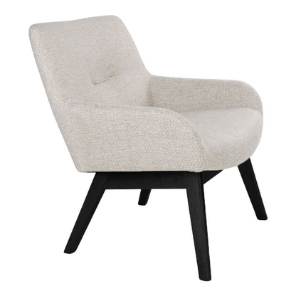 London Lounge Chair - Lounge Chair in Fabric, Sand with Black Bens