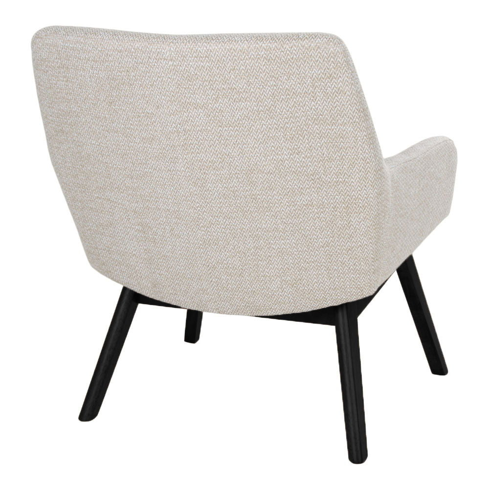 London Lounge Chair - Lounge Chair in Fabric, Sand with Black Bens