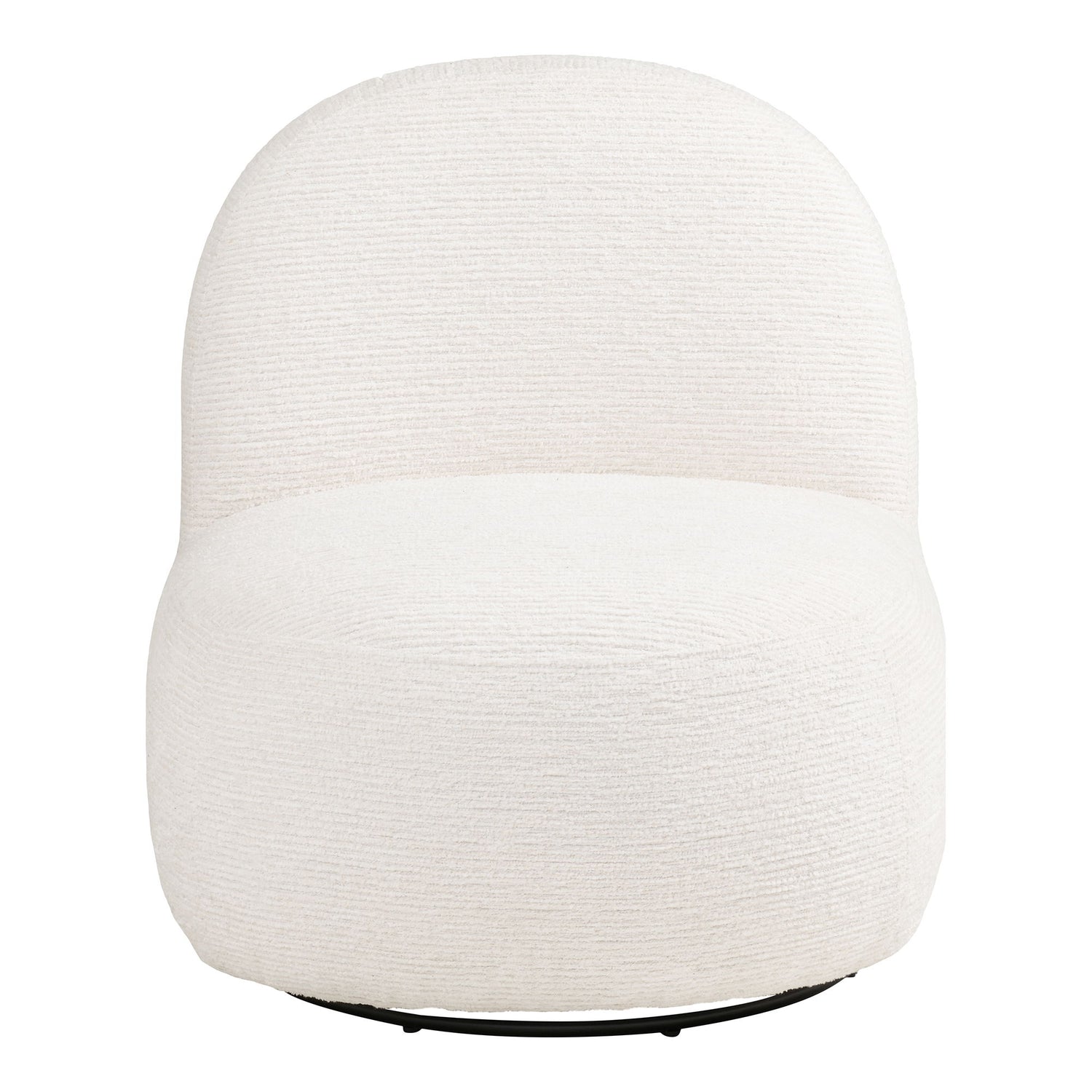 Milo Lounge Chair - Lounge Chair with Swivel Function, Off White HN1081