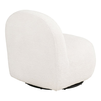 Milo Lounge Chair - Lounge Chair with Swivel Function, Off White HN1081